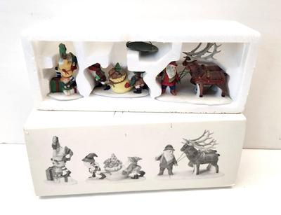 Lot #94 Dept 56 Village Accessory "Santa's Little Helpers" - 1993, 3 pieces