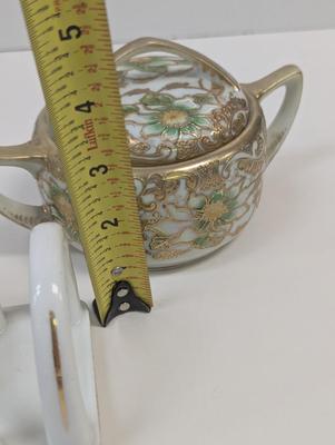 Antique Johnson Bros Covered Handled Vegetable Dish Porcelain Bavarian Toast Rack Made In Japan Sugar Bowl