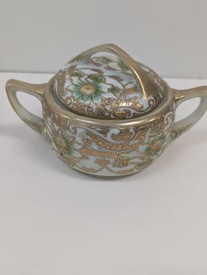 Antique Johnson Bros Covered Handled Vegetable Dish Porcelain Bavarian Toast Rack Made In Japan Sugar Bowl