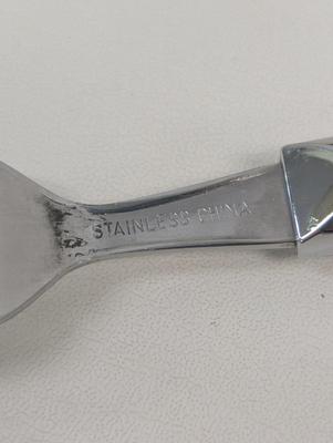 Yellow Acrylic Handle Vintage Flatware