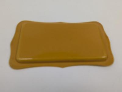 Vintage Jade Green Amber Celluloid Vanity Tray & Art Deco Powder Jar