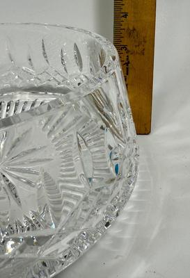 Vintage Waterford-Style Crystal 8” X 3 1/2” Round Serving Bowl Centerpiece