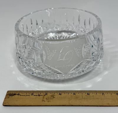Vintage Waterford-Style Crystal 8” X 3 1/2” Round Serving Bowl Centerpiece