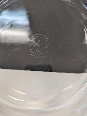 Pair Of Clear Glass Pyrex Dishes