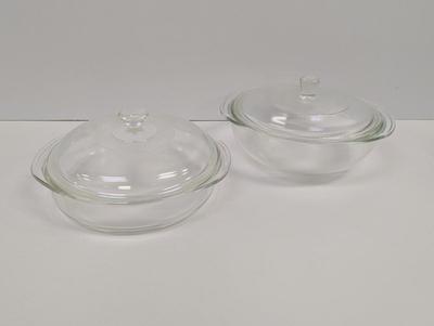 Pair Of Clear Glass Pyrex Dishes