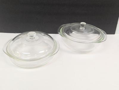 Pair Of Clear Glass Pyrex Dishes