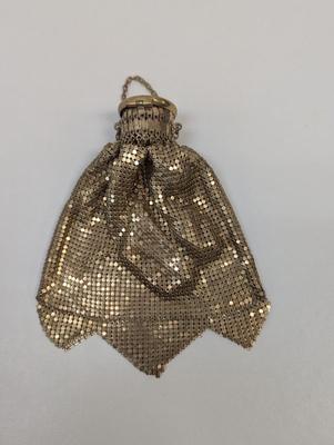 Vintage Whiting & Davis Accordion Top Gold Mesh Purse Wedding Handbag