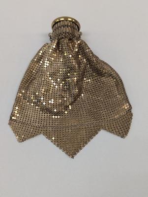 Vintage Whiting & Davis Accordion Top Gold Mesh Purse Wedding Handbag
