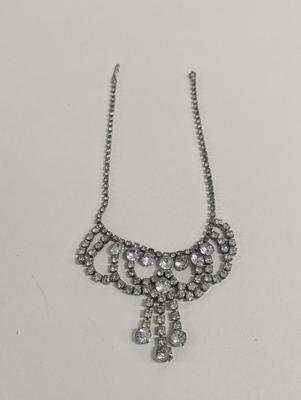 Vintage Clear Rhinestone Swag Necklace