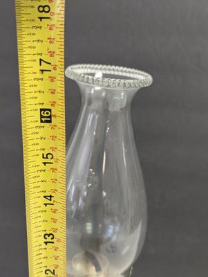 Vintage Oil Lamp Lamplight Farms Clear Glass With Shade & Wick