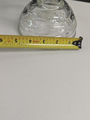 Vintage Oil Lamp Lamplight Farms Clear Glass With Shade & Wick