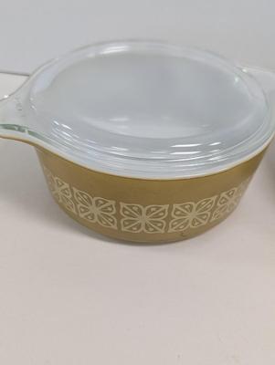Vintage Pyrex Autumn Floral Casserole Dishes