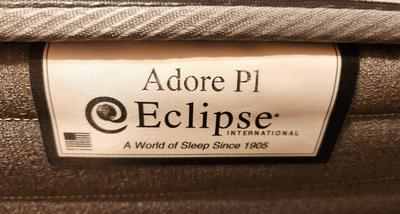 Lot #100 Double/Full Bed with Upholstered Headboard - Adore P1 Eclipse Mattress (like new)