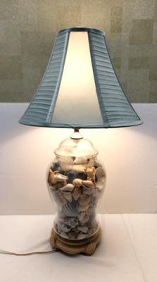 Lot #105 70's Table Lamp with Sea Shell base