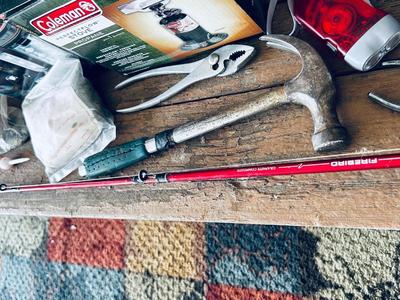 COLEMAN PERFECTFLOW STOVE, SHAKESPEARE FISHING POLE, COLEMAN QUAD LANTERN AND MORE!