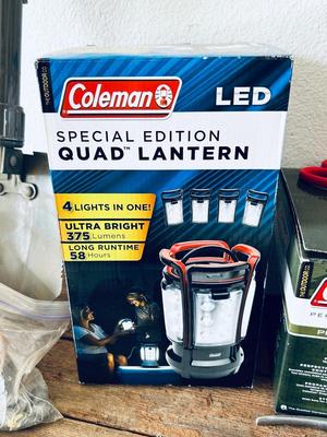 COLEMAN PERFECTFLOW STOVE, SHAKESPEARE FISHING POLE, COLEMAN QUAD LANTERN AND MORE!