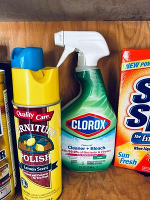 HOUSEHOLD CHEMICALS AND LIGHT BULBS