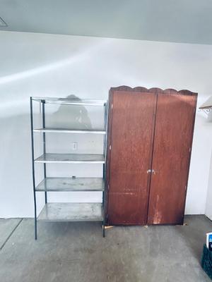 GARAGE CABINET AND SHELF