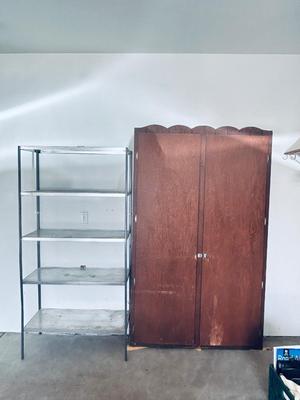 GARAGE CABINET AND SHELF