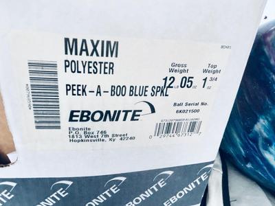 EBONITE MAXIMUM BOWLING BALL