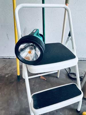 HANDY LITTLE STEP STOOL, CASH LOCK BOXES, HEATER AND MORE