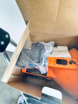 WERNER STEP STOOL AND CHICAGO ELECTRIC SPOTLIGHT