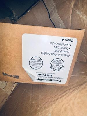 A LARGE ASSORTMENT OF MRE’s (DOOMSDAY READY TO EAT MEALS )