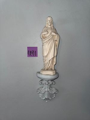 Sale Photo Thumbnail #650: U91- Jesus statue w/shelf