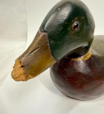 Lot of two Wooden Decoy Ducks handmade vintage
