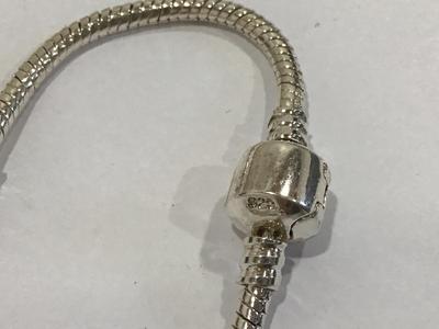 925 Bracelet with Fashion Charm. Only Bracelet 925