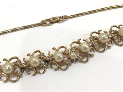 Fashion Necklace Faux Pearl Rhinestone Collar