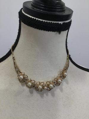 Fashion Necklace Faux Pearl Rhinestone Collar