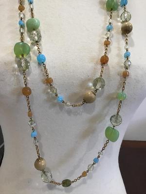 Joan Rivers X long Multi Beaded Necklace
