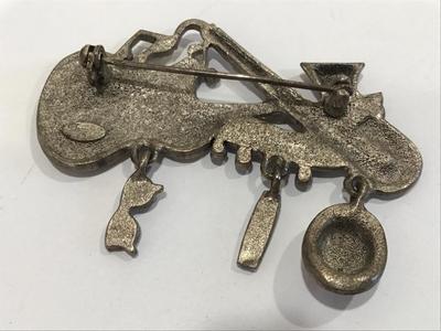 Danecraft Vintage Saxaphone Musical Brooch