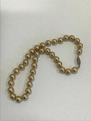 Vintage Gold Beaded Necklace Collar