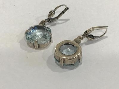 Aqua Marie Colred Earrings Vintage