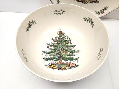 Lot #115 Lot of 2 Spode "Christmas Tree" Serving Dishes