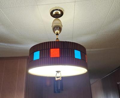 Lot #117 Fantastic Mid Century Modern Hanging Light Fixture
