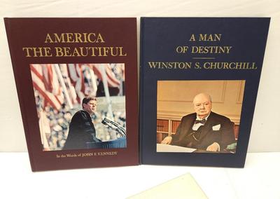 Lot #129 Slipcase Edition - America the Beautiful (JFK) and A Man of Destiny (Churchill) - 1964 edition