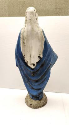 Lot #134 Vintage Concrete Virgin Mary Statue