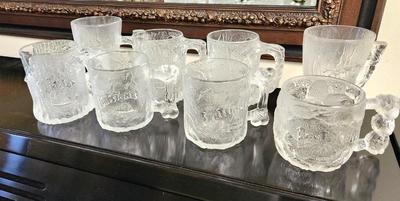 Lot #141 Lot of 8 vintage "Flintstones" mugs - 4 sizes