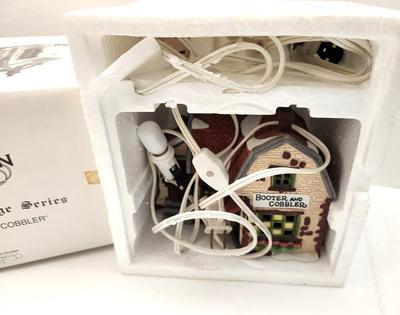 Lot #144 Dept 56 Dicken's Village Lighted House - "Booter and Cobbler" - original box