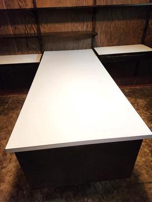 Lot #147 Entire System - MCM desk/office/wall system - shelves, cabinets, etc.