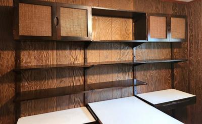 Lot #147 Entire System - MCM desk/office/wall system - shelves, cabinets, etc.