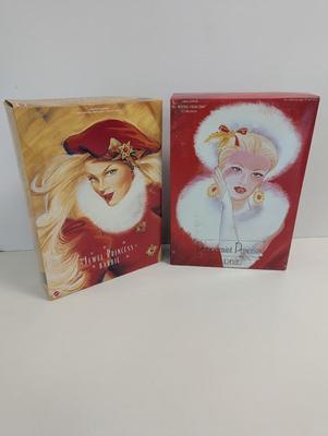 Limited Edition The Winter Princess Collection Jewel Princess & Peppermint Princess Barbies Lot 12