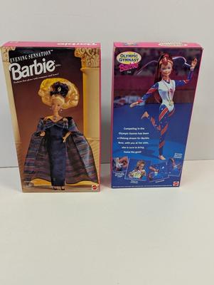 J. C. Penney Limited Edition Evening Sensation & Olympic Gymnast Barbies Lot 21
