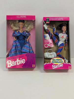 J. C. Penney Limited Edition Evening Sensation & Olympic Gymnast Barbies Lot 21
