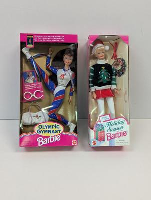 Special Edition Holiday Season & Redhead Olympic Gymnast Barbies Lot 22