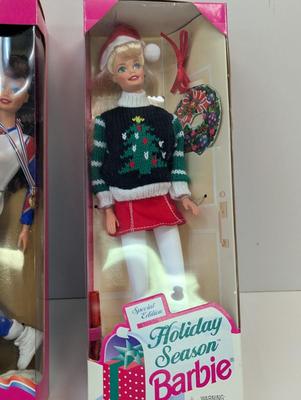 Special Edition Holiday Season & Redhead Olympic Gymnast Barbies Lot 22
