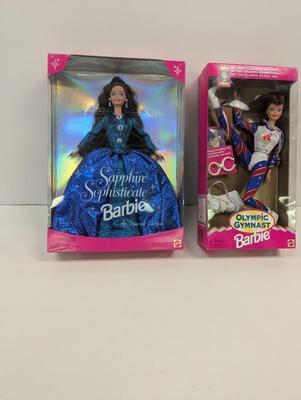 Special Edition Sapphire Sophisticate & Redhead Olympic Gymnast Barbies Lot 23